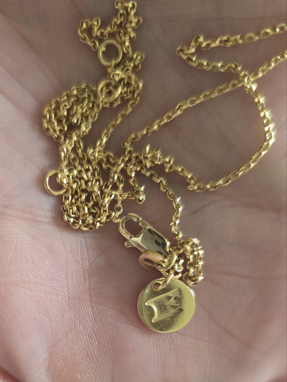Fortune & Frame Gold Over Sterling Chain Necklace